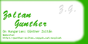 zoltan gunther business card